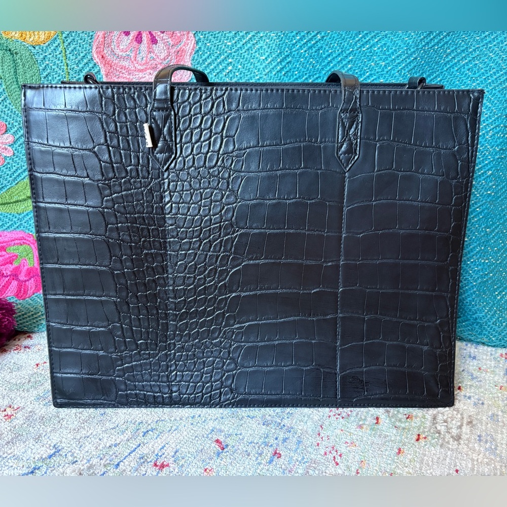 BEIS The Work Tote in Black Croc